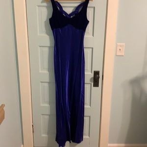 Royal purple floor length gown